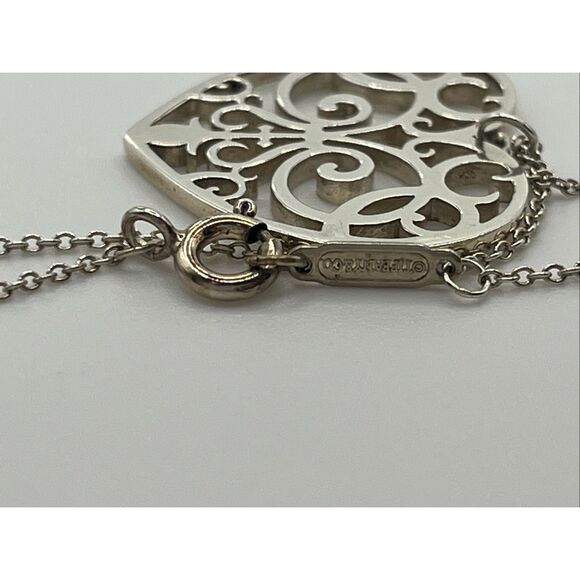 Tiffany & Co. Sterling Silver Enchant Heart Necklace - 20” - Picture 9 of 16
